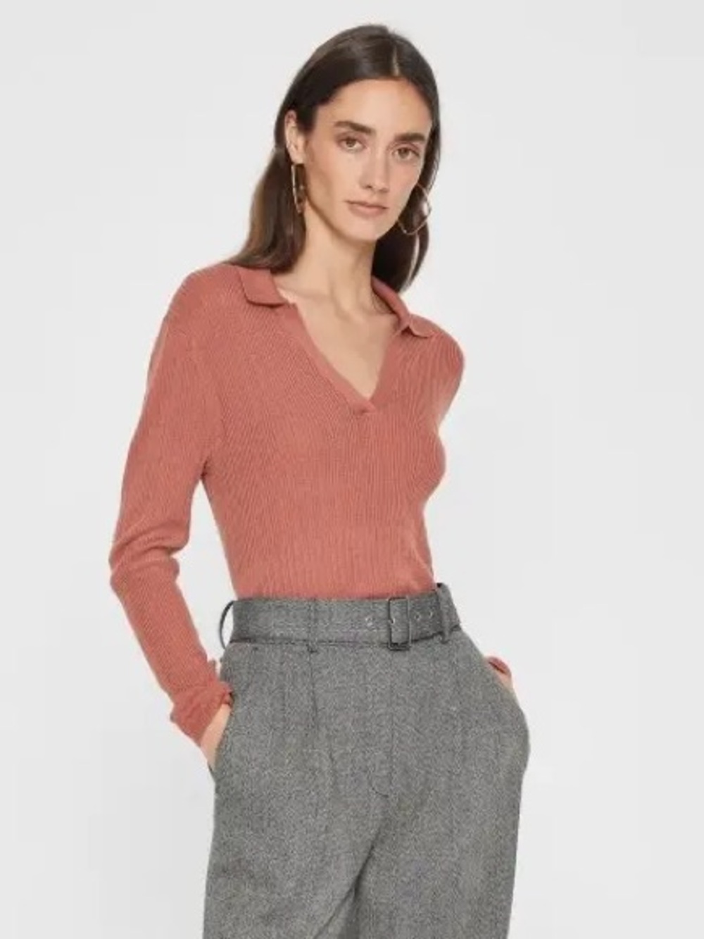 Club Monaco Wool Collared Preppy Sweater